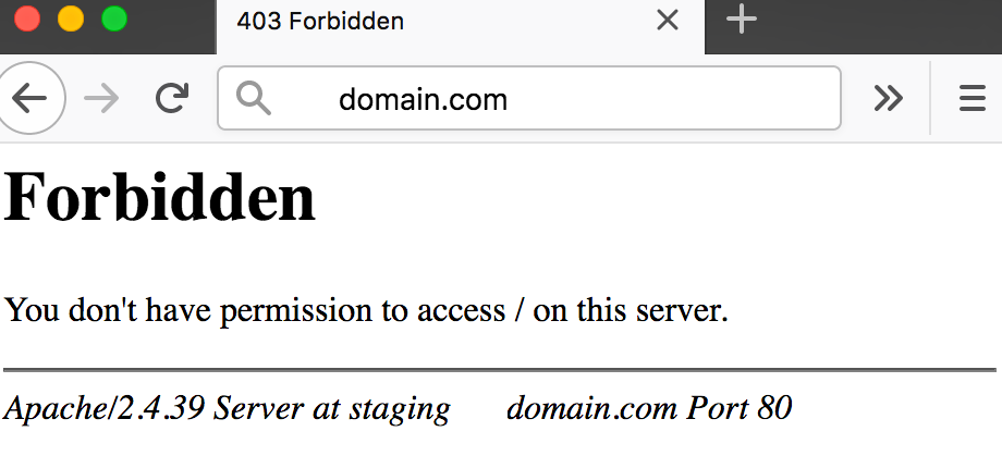 HTTP 403 Forbidden